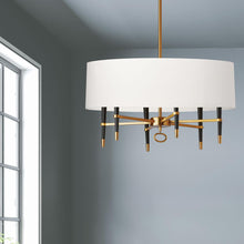 Load image into Gallery viewer, 6LT Incandescent Chandelier, VB, Wht Shade