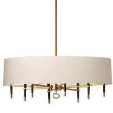 Load image into Gallery viewer, 8LT Incandescent Chandelier, VB, Cream Shade