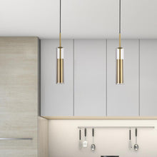 Load image into Gallery viewer, 6W Pendant, Aged Brass Finish, CLR Glass