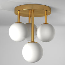 Load image into Gallery viewer, 4LT Flush Mount, AGB, Opal Glass