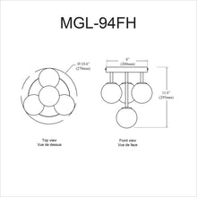 Load image into Gallery viewer, 4LT Flush Mount, AGB, Opal Glass