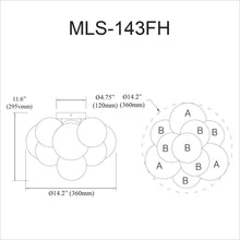 Load image into Gallery viewer, 3LT Flush Mount, MB, FR Glass