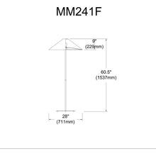 Load image into Gallery viewer, 1LT Tapered Floor Lamp, JTone BK-GLD Shade