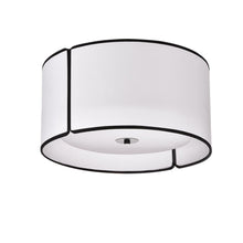 Load image into Gallery viewer, 3LT Notched Drum Flush Mount MB, WH Shade & Diff