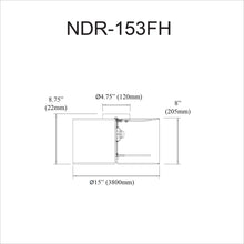 Load image into Gallery viewer, 3LT Notched Drum Flush Mount GLD, WH Shade & Diff