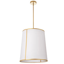 Load image into Gallery viewer, 3LT Notched Pendant GLD, WH Shade & Diff