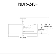 Load image into Gallery viewer, 4LT Notched Drum Pendant BK, WH Shade & Diffuser