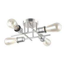 Load image into Gallery viewer, 4LT Semi-Flush Mount, Burnished Chrome Finish