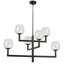 Load image into Gallery viewer, 6LT Chandelier, MB, CLR Glass
