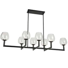 Load image into Gallery viewer, 8LT Horiz Chandelier, MB, CLR Glas