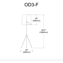 Load image into Gallery viewer, 1LT 3 Leg Drum Floor Fixture,BK-SV Shd