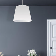 Load image into Gallery viewer, 1LT Oversized Drum Pendant Medium Wht Shade