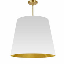 Load image into Gallery viewer, 1LT Oversized Drum Pendant Large, WH/GLD Shade