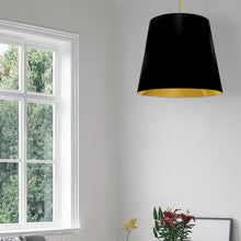 Load image into Gallery viewer, 1LT Oversized Drum Pendant Large, BK/GLD Shade