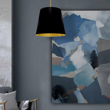 Load image into Gallery viewer, 1LT Oversized Drum Pendant Medium, BK/GLD Shade