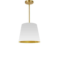 Load image into Gallery viewer, 1LT Oversized Drum Pendant Small, WH/GLD Shade