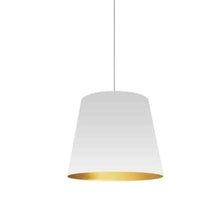 Load image into Gallery viewer, 1LT Oversized Drum Pendant,Small - Wht/Gld
