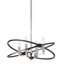 Load image into Gallery viewer, 4LT Incandescent Chandelier, PC & MB Finish