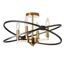 Load image into Gallery viewer, 4LT Incandescent Semi Flush, VB and MB