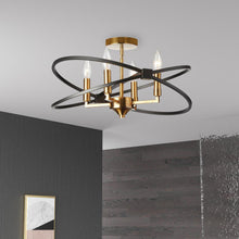 Load image into Gallery viewer, 4LT Incandescent Semi Flush, VB and MB