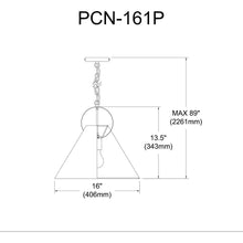 Load image into Gallery viewer, 1LT Incand Pendant, AGB, WH Shade