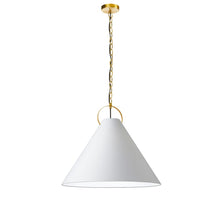 Load image into Gallery viewer, 1LT Incand Pendant, AGB, WH Shade