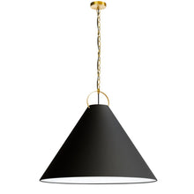 Load image into Gallery viewer, 1LT Incand Pendant, AGB, BK Shade