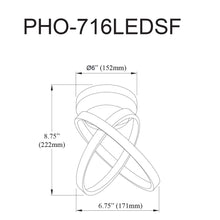 Load image into Gallery viewer, 20W Semi-Flush, MB, WH Silicone Diff