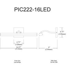 Load image into Gallery viewer, 20W Picture Light, MB, Frosted Glass