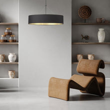 Load image into Gallery viewer, 4LT Incand Chandelier, MB, BK/GLD Shade