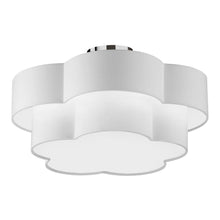 Load image into Gallery viewer, 3LT Incan 2-Tier Flush Mount, PC, White Shade