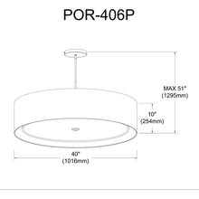Load image into Gallery viewer, 6LT Incand Pendant, MB with WH Shade