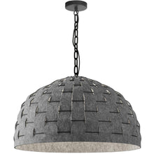 Load image into Gallery viewer, 1LT Incandescent Pendant, MB, GRY Felt Shade