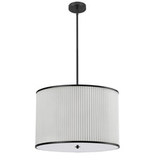 Load image into Gallery viewer, 4LT Incan Pendant, MB, WH Pleated Shade