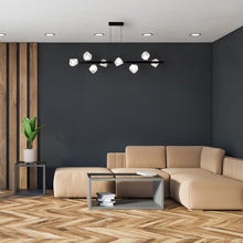Load image into Gallery viewer, 8LT Halogen Horizontal Pendant, MB, Clear Gls