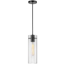 Load image into Gallery viewer, 1LT Incand Pendant, MB, CLR Fluted Glass