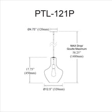 Load image into Gallery viewer, 1LT Incandescent Pendant, MB, CLR Glass