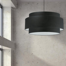 Load image into Gallery viewer, 4LT Incandescent Chandelier, MB, BK Shade