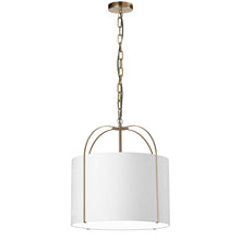 Load image into Gallery viewer, 1LT Incandescent Pendant, GLD, WH Shade