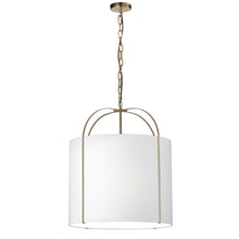 Load image into Gallery viewer, 3LT Incandescent Pendant, GLD, WH Shade