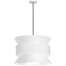 Load image into Gallery viewer, 4LT Incandescent Pendant, PC, WH Shades
