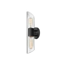 Load image into Gallery viewer, 2LT Vanity, MB, Clear Fluted Glass