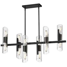Load image into Gallery viewer, 12LT Horiz Chandelier, MB, Clear Fluted Glass