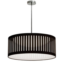 Load image into Gallery viewer, 22W Slit Drum Pendant, Black Shade