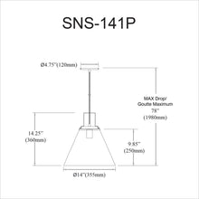 Load image into Gallery viewer, 1LT Incandescent Pendant, CB, AGB Accent