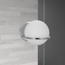 Load image into Gallery viewer, 1LT Wall Sconce, PC Finish with White GL