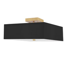 Load image into Gallery viewer, 3LT Incandescent Semi-Flush AGB, Black Shade