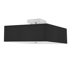 Load image into Gallery viewer, 3LT Incandescent Semi-Flush SC, Black Shade