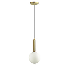 Load image into Gallery viewer, 1LT Incandescent Pendant, AGB, WH Glass