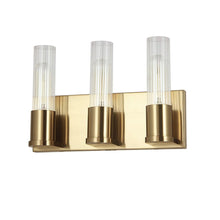 Load image into Gallery viewer, 3LT Incandescent Vanity, AGB, CLR Fluted Glass